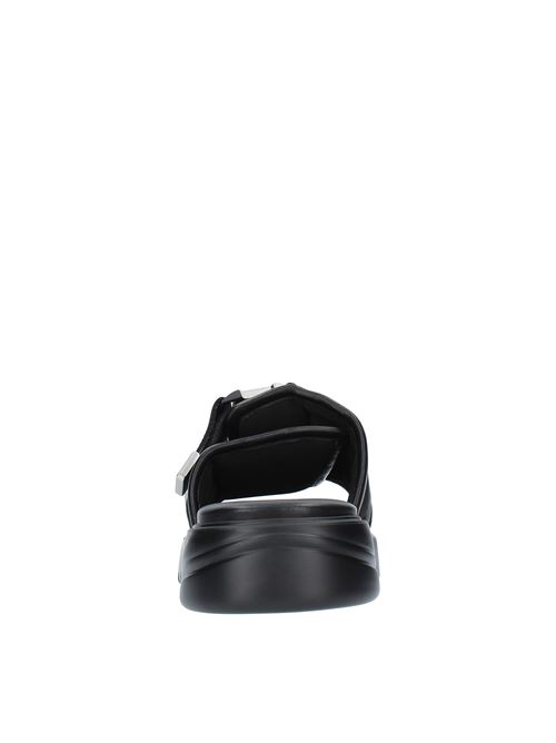 Leather and fabric mules BOTTEGA VENETA | 690097 V0DS2NERO